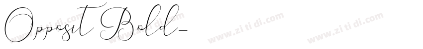 Opposit Bold字体转换